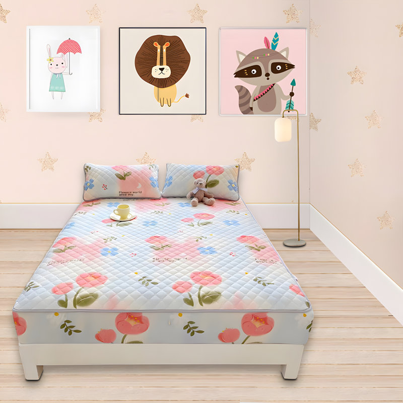 100% Cotton Floral Fitted Sheet
