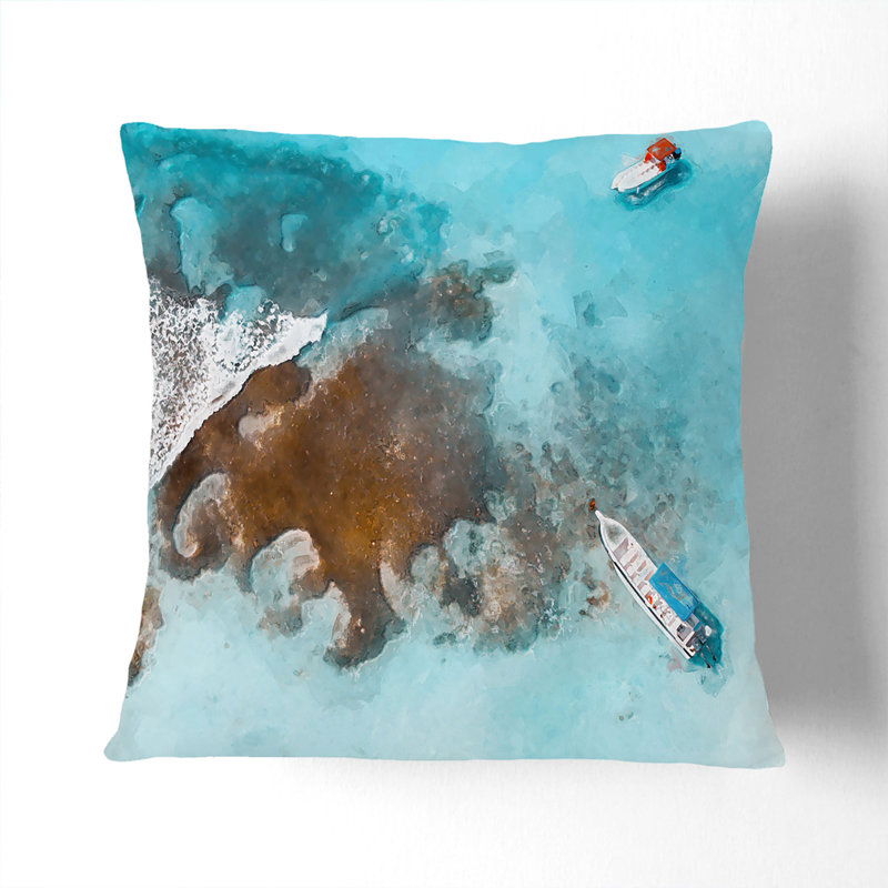 Square Cushion, White, 40cm H x 40cm W x 15cm D