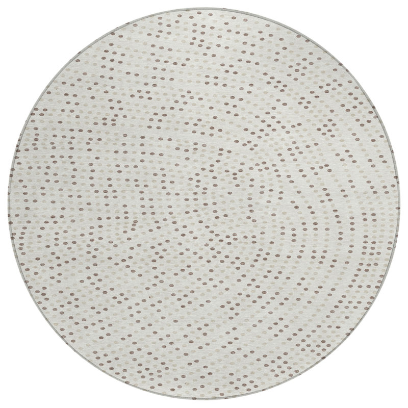 Mirelia Ivory Washable Indoor-Outdoor Rug - , 2'6" x 3'10"