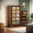 Retro Hand-Painted Solid Wood Cabinet