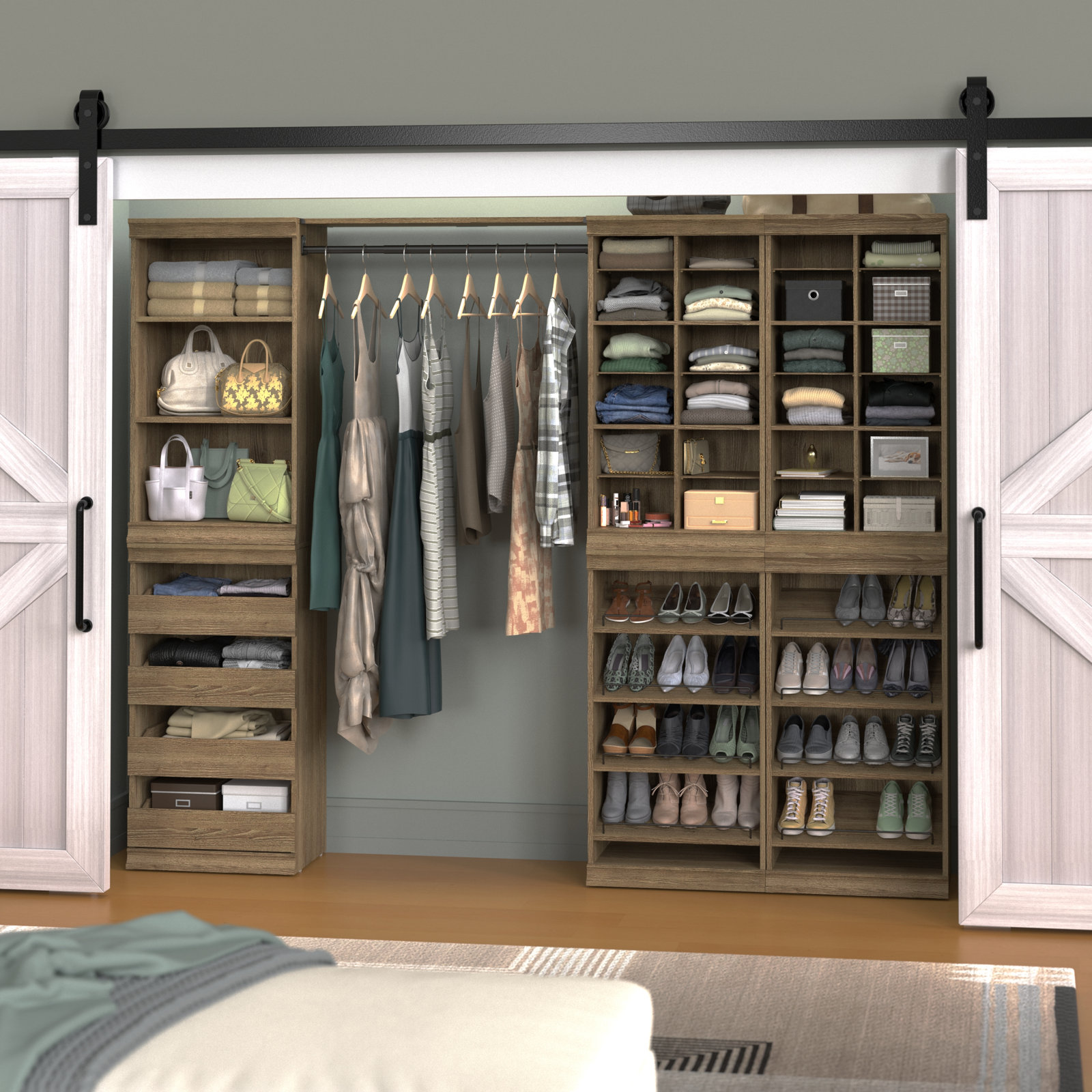 Modular Storage Closet System Starter Kit, Sand