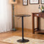 Hauteur réglable avec pieds noirs et table de bar en métal