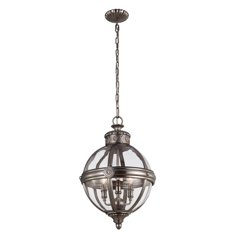 Dowty 3 - Light Sphere Pendant, Antique Nickel
