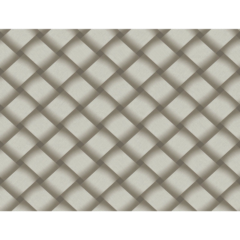 Bayside Basket Weave Wallpaper Roll, Mocha