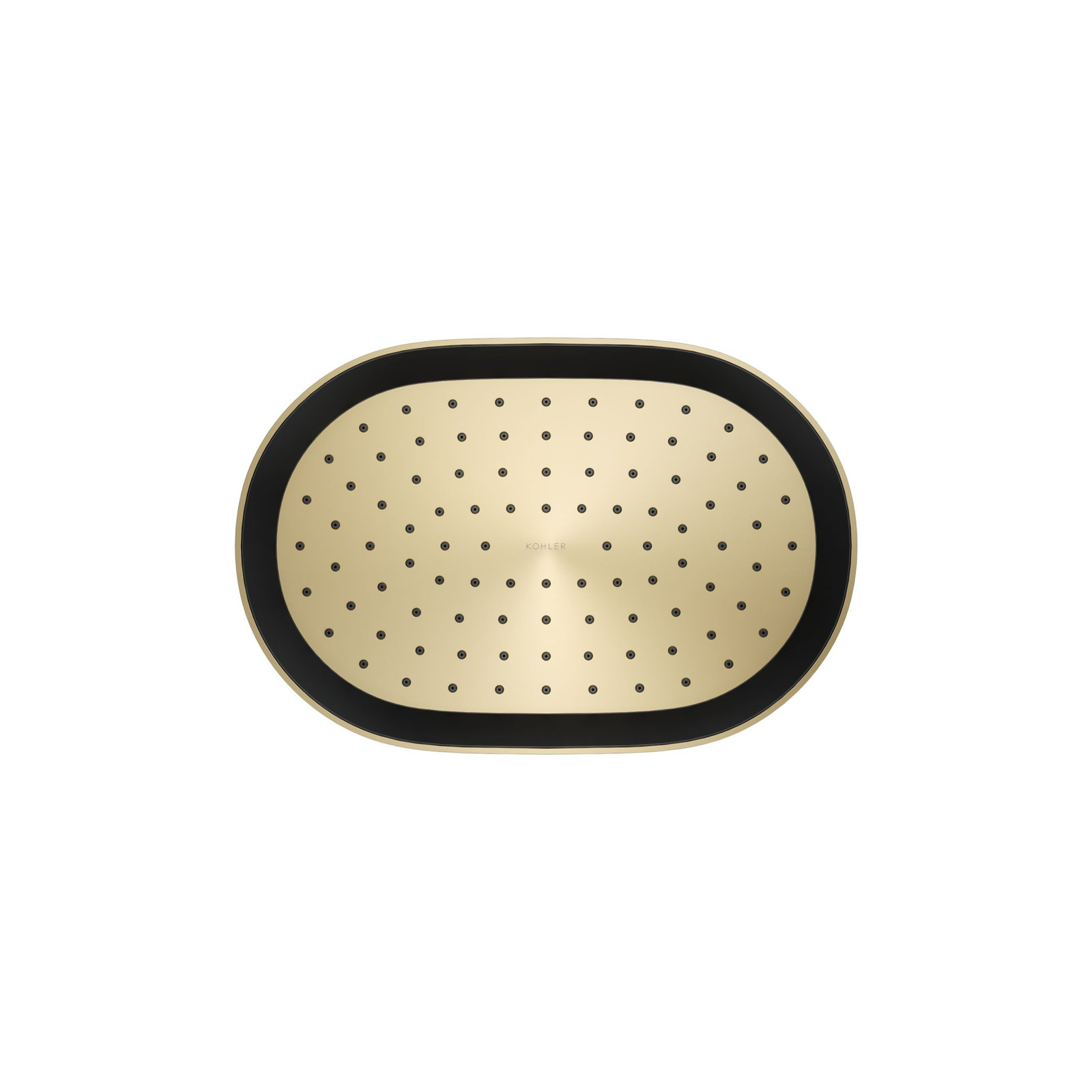 Statement 12" 2.5 GPM Round Rainhead, Vibrant French Gold, 2.5 GPM, Oval