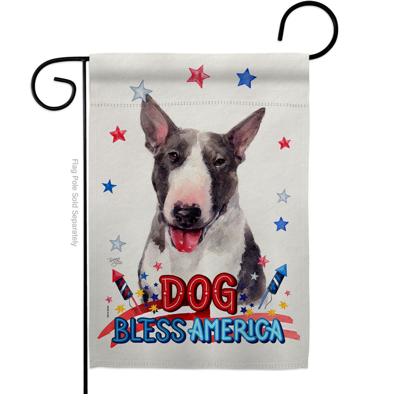 Drapeau de jardin patriotique en polyester 18 x 13 po à 2 côtés