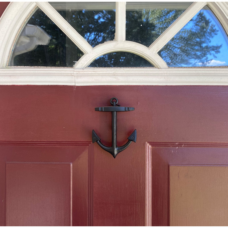 Heurtoir de porte Anchor, H 5 po x l 3,75 po x P 1,25 po, Noir mat