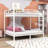 Metal Bunk Bed With Guardrails And Ladder-290090640-290090642