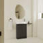 Meuble-lavabo autoportant de 23 po avec lavabo et portes à fermeture douce-121099754
