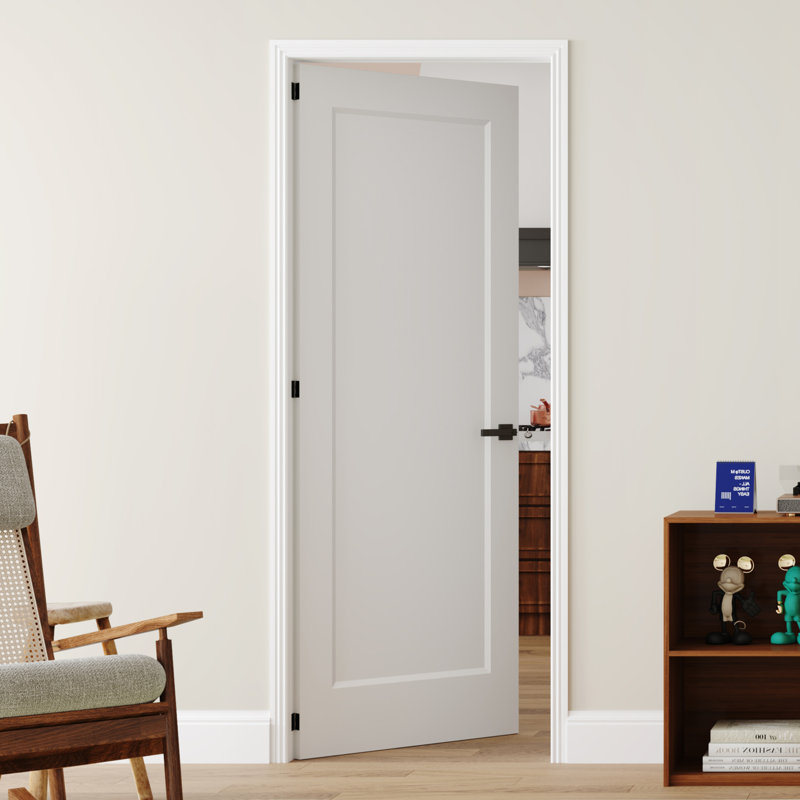 1 panneau de porte intérieur moulé creux Shaker Core, 24 po x 80 po, S'ouvre à gauche vers l'intérieur