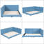 Grand lit plateforme tapissier bleu avec ports USB - élégance moderne-186625040-186625071