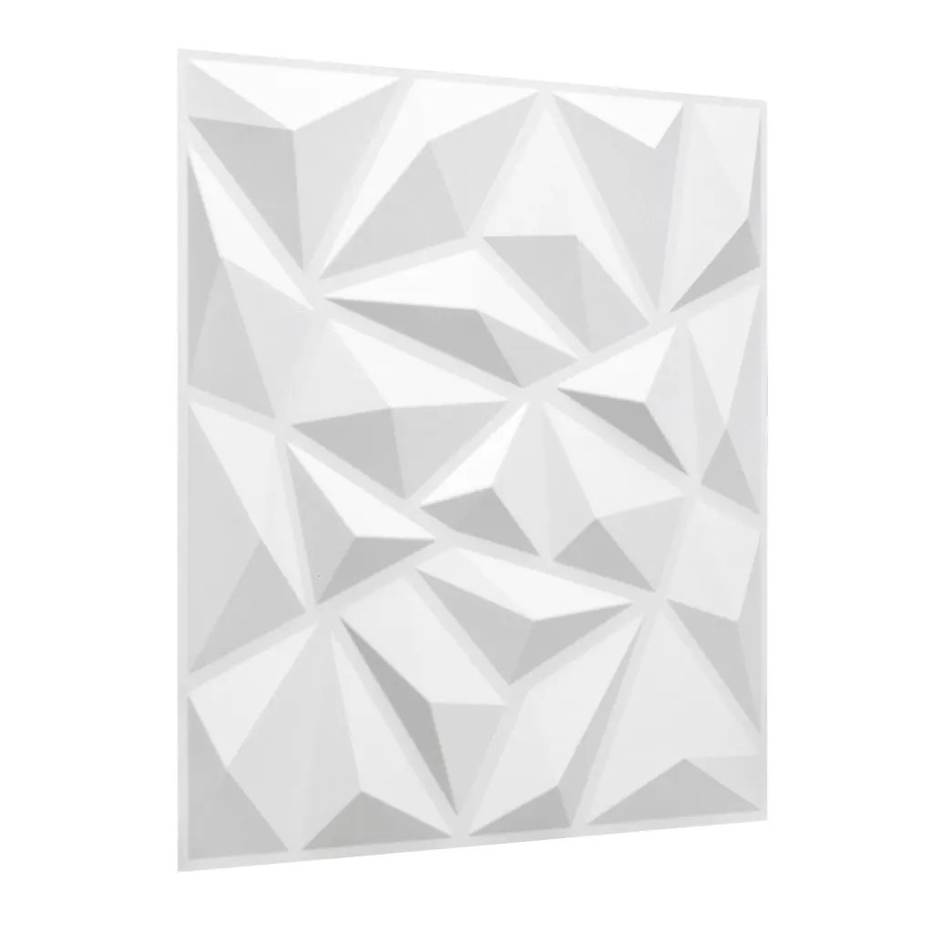 24 Piece Chaeli 50cm x 50cm 3D Embossed Semi-Gloss Wallpaper Tile