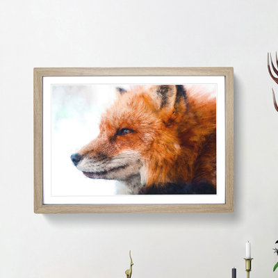Profile of a Red Fox - Picture Frame Painting Print