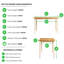 Alissah Solid Wood Farmhouse Extendable Dining Table Set with x4 Dining Chairs & x1 Dining Bench-986903259-986903255