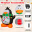 Écharpe gonflable de Noël de 4 pi portant un pingouin de Noël vert avec lumières DEL intégrées
