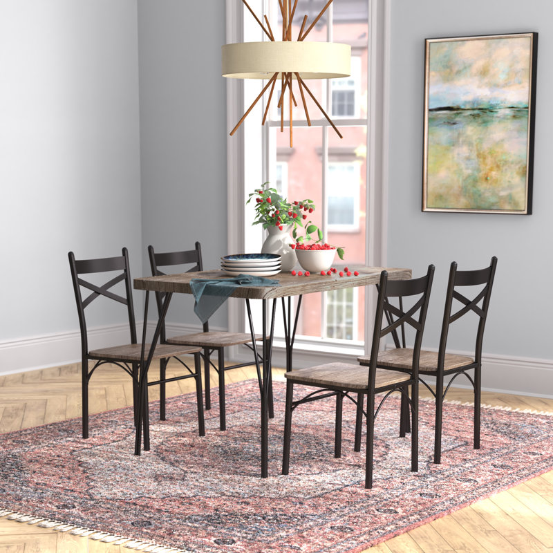 Abbeville 4 -Person Dining Set, Antique Brown/Dark Bronze