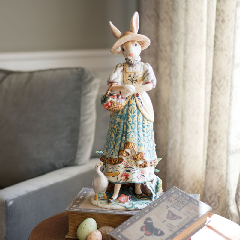 Fitz and Floyd Dapper Rabbits Female Figurine