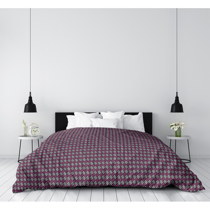 Housse de couette simple Katelyn Elizabeth, Microfibre, Housse de couette simple TG, Violet