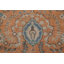 Tapis traditionnel orange en laine à motif floral 9 x 12
