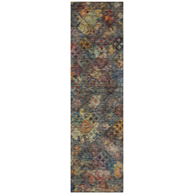 Machine Washable Indoor/Outdoor Segin ACN1109 Gray Rug