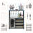 Coffee Wine Bar Cabinet With Storage And Detachable Rack, Farmhouse Sideboard And Buffet Cabinet With Glass Holder And Mesh Door, Liquor Coffee Bar Cupboard-373642009