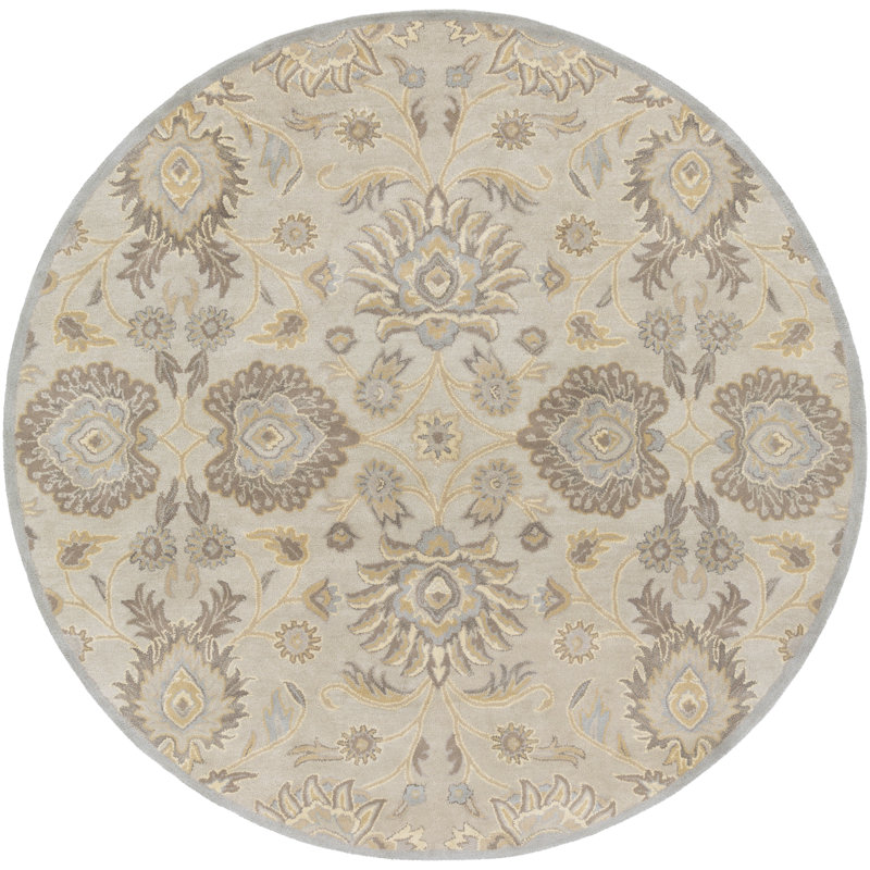 Camden Hand Tufted Wool Oriental Indoor Rug, Round 4'