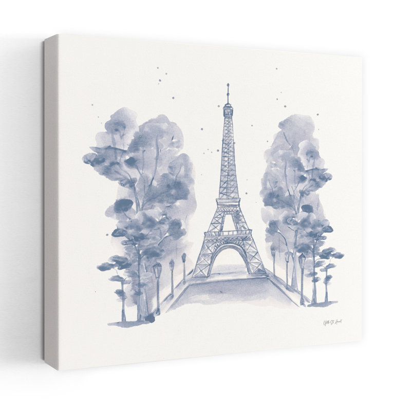 Tour Eiffel, architecture contemporaine abstraite, art du paysage, H 24 po x l 24 po