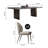 Modern Rectangular Glossy Marble Dining Table Set-102709691