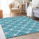 Premium Machine Washable Prisco Teal Rug