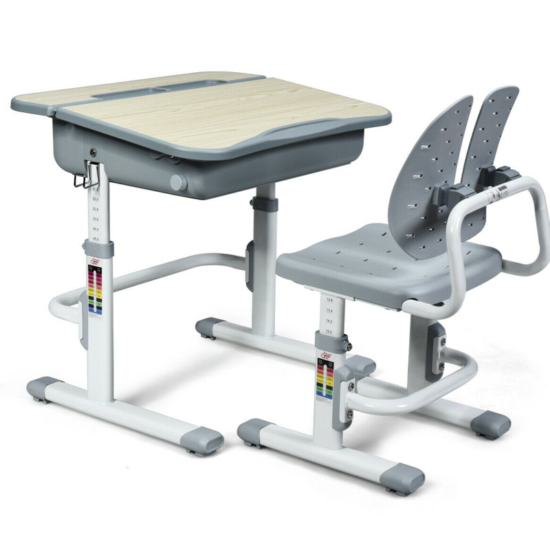 Ensemble de bureau d'art 26,5 po Oleary, Gris