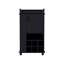 Chariot-bar avec armoire Fargo, 6 porte-bouteilles et roulettes intégrés-1669173132