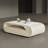 White Solid + Manufactured Wood Free form Coffee Table