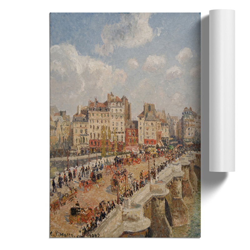 The New Bridge by Camille Pissarro - Frameless Print, 30cm H x 21cm W x 0.1cm D