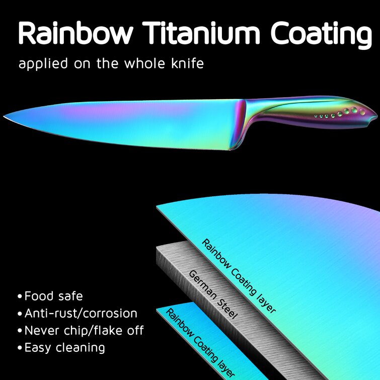 WELLSTAR Rainbow Knife Set 5 Piece, Razor Sharp Maldives