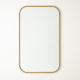 Narkissos Rectangle Solid And Engineered Wood Wall Mirror
