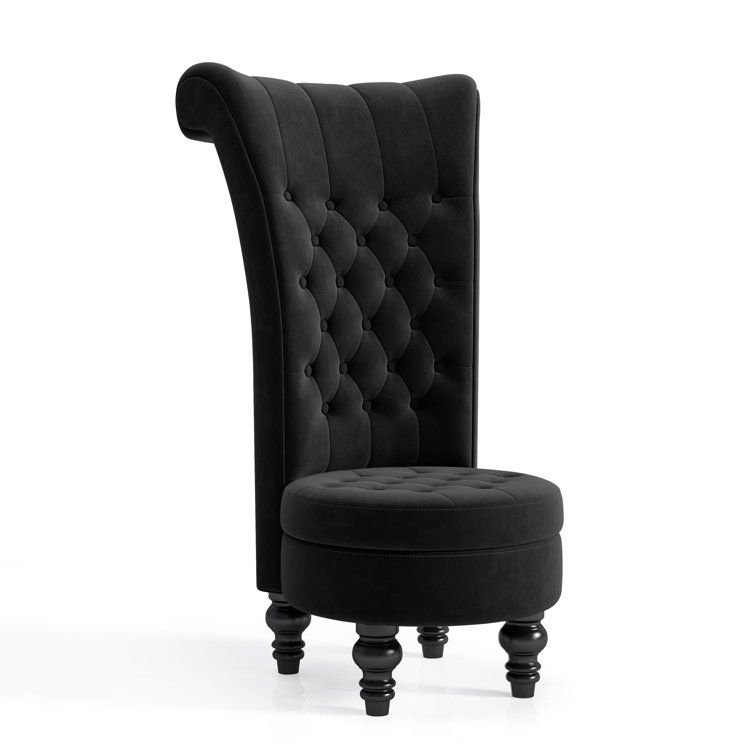 Cynai Slipcovered Velvet Wingback Chair