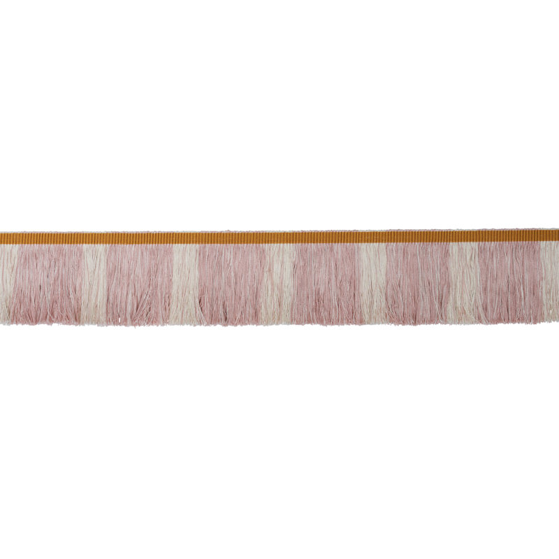 Schumacher x Stephanie Seal Brown Calcada Fringe, Rose Quartz