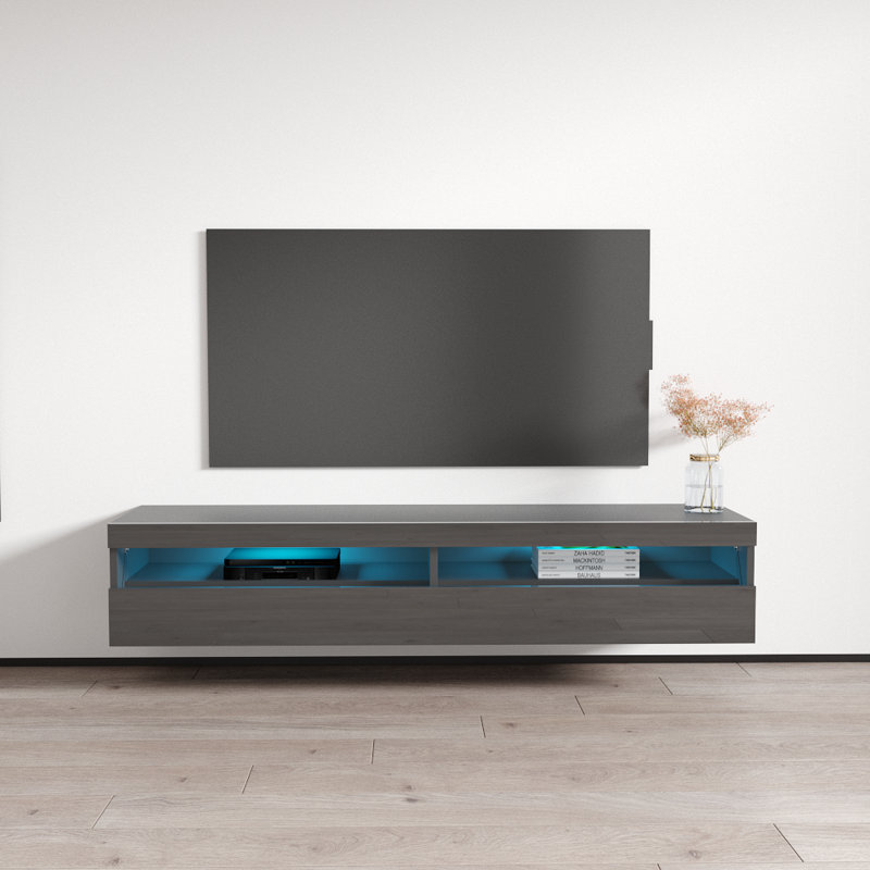 Fly Modular Floating TV Stand for TVs up to 70", Grey