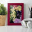 Floral on Black I, reproduction encadrée sur papier-90586163-90586164