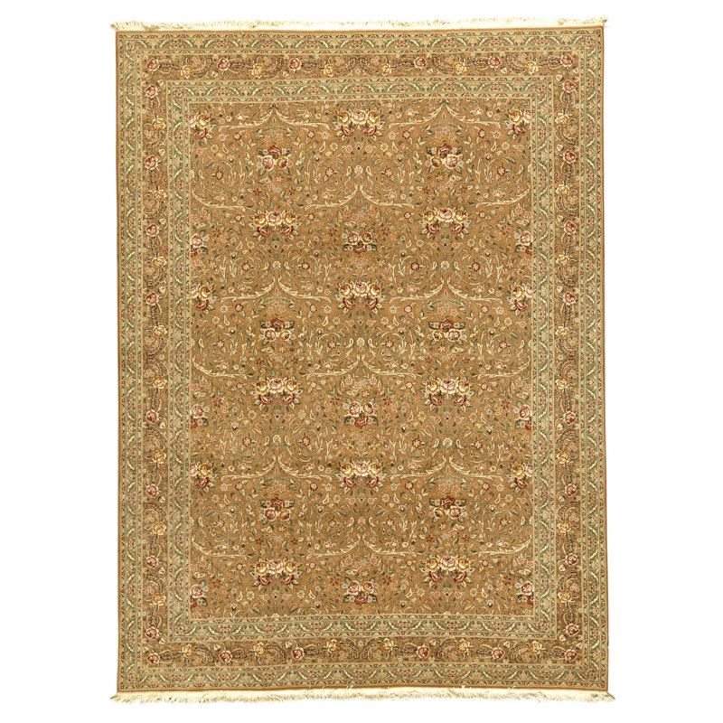 Tapis doré de haute qualité noué à la main