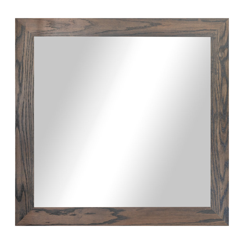 Miroir en bois franc Lark Manor ™ Ozark, 33 po x 28 po, Gris carbone