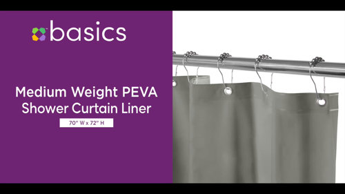   Basics 8-Gauge PEVA Shower Curtain or Liner