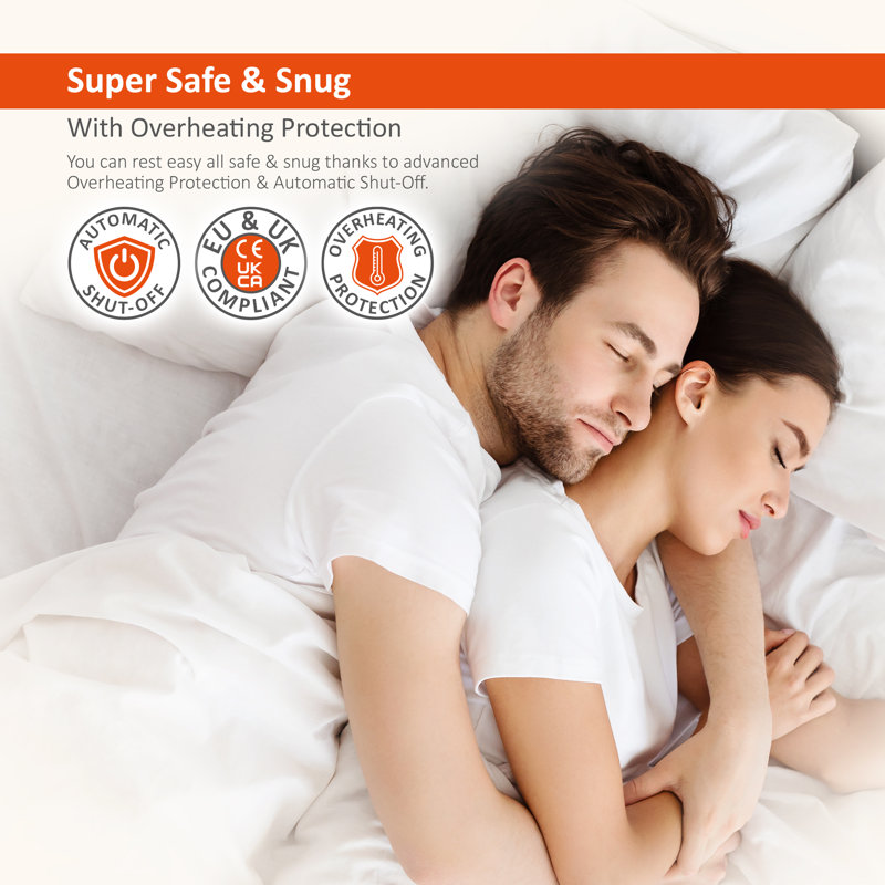 Warmer Tie-Down Electric Heated Blanket, W107 x L120cm