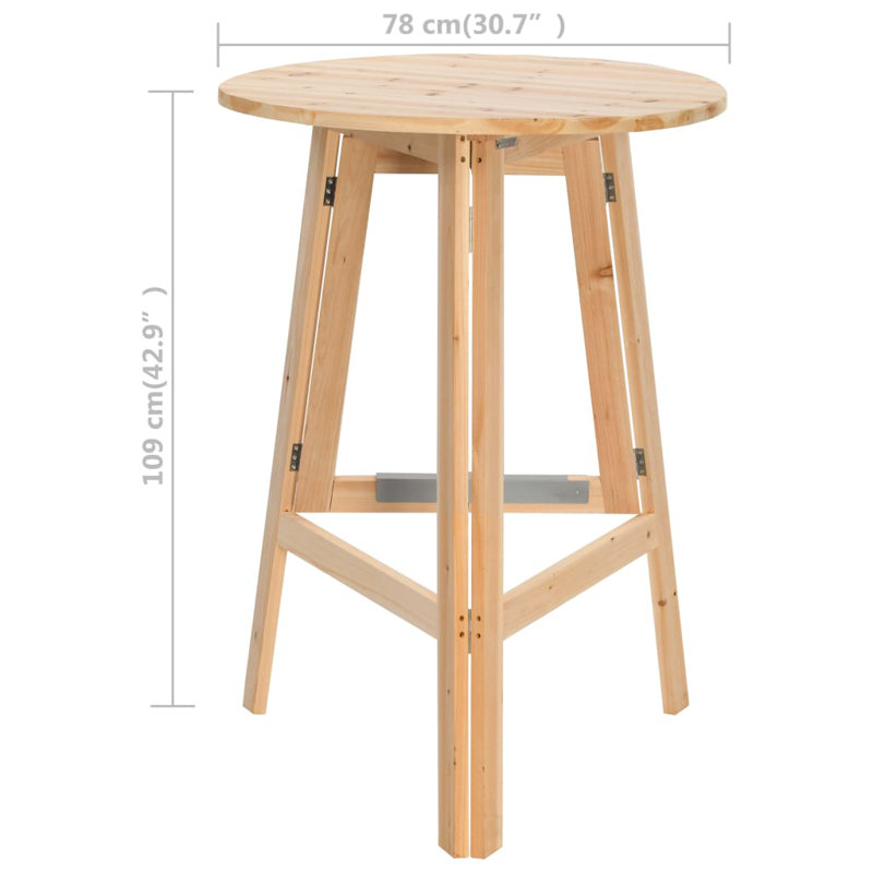 Folding Wooden Bar Table