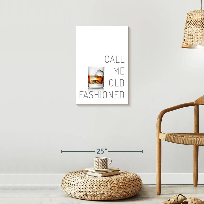 Old Fashioned Whiskey Canvas Print, 24'' H X 16'' W