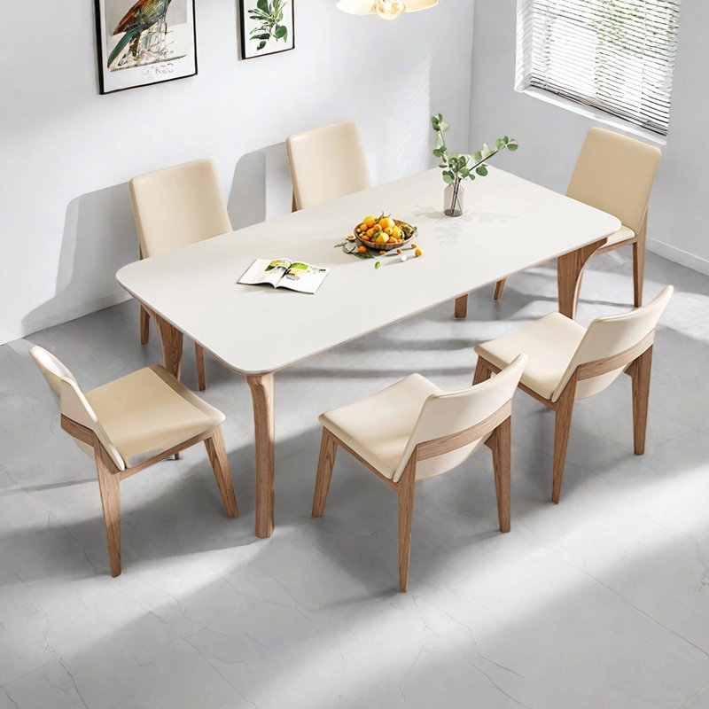 Modern minimalist dining table, 29.53"H x 70.87"L x 35.43"W