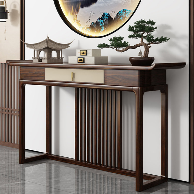 Nouvelle table d'entrée en bois massif de style chinois, H 33,4 po x l 47,2 po x P 14,9 po