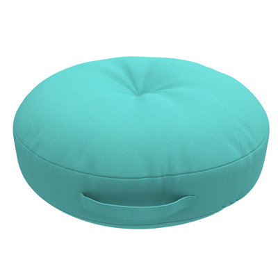 Sunbrella Indoor/Outdoor Floor Pillow, 26 Inch Circular Cushion Cover with Insert