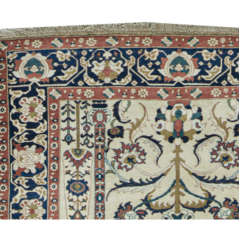 Hand-Knotted High-Quality Orange Area Rug