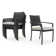 Ehrenfried High-Density Polyethylene (HDPE) Wicker Premium All-Weather Wicker Stacking Dining Armchair with Cushion